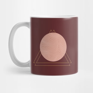 Geometric minimalistic pattern of waves Mug